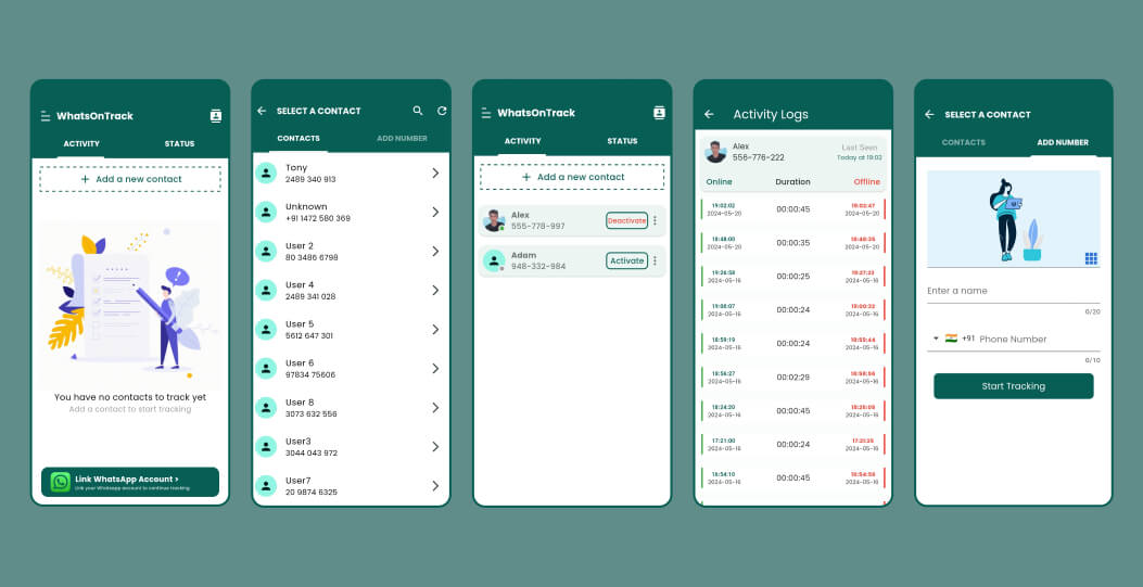 What's On Track App UI-UX