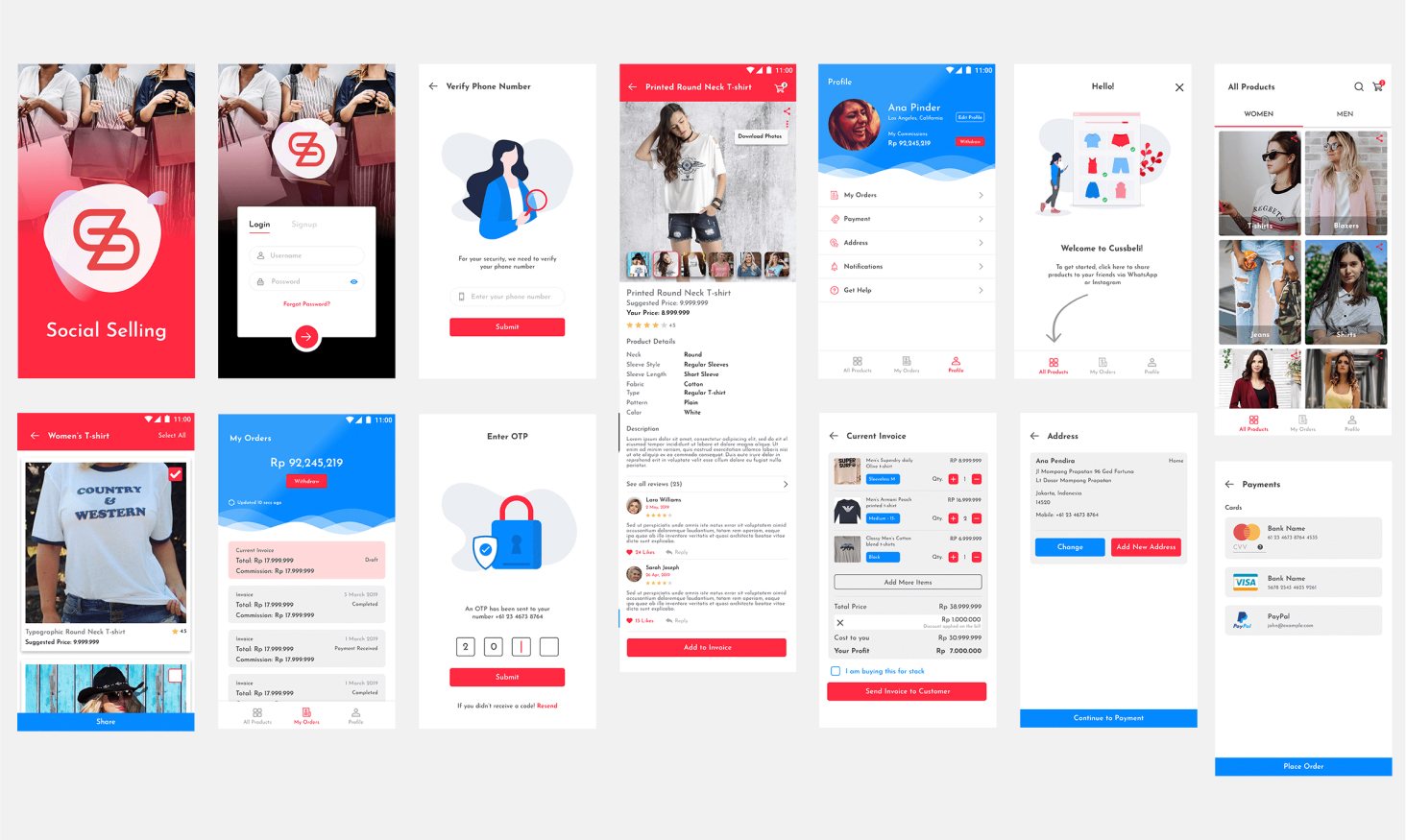 Social Selling App UI-UX